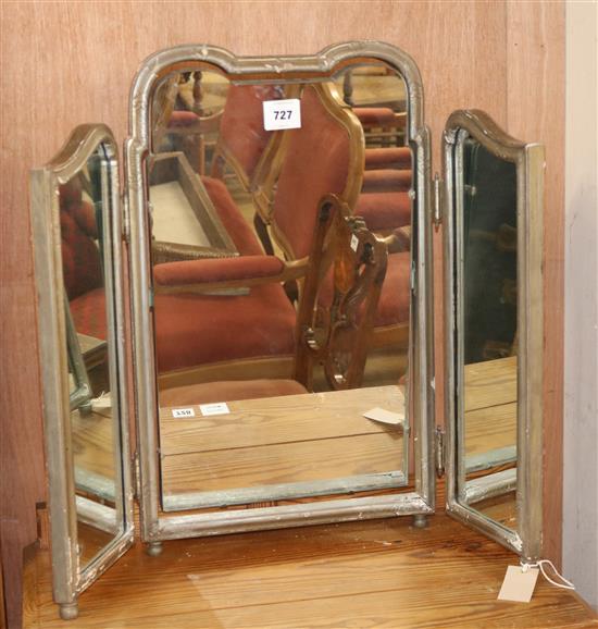 A triple dressing mirror W.73cm approx.